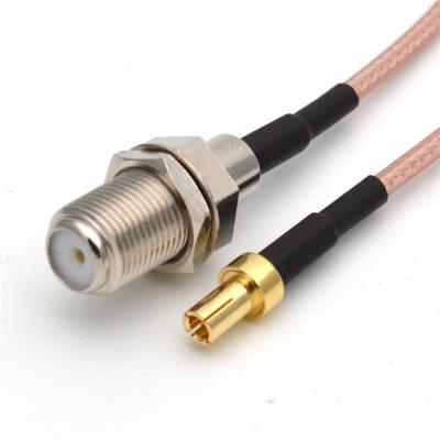 TS9 male gold plated to F female inch TS9/F-JK Custom RG174 RG316 cable 15cm