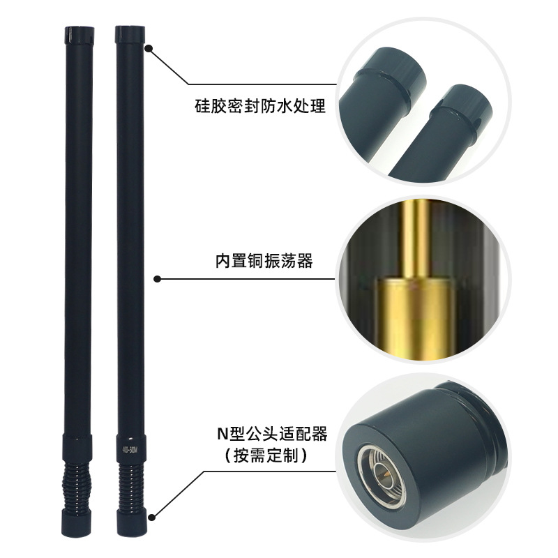 Spring shock-absorbing omnidirectional fiberglass antenna