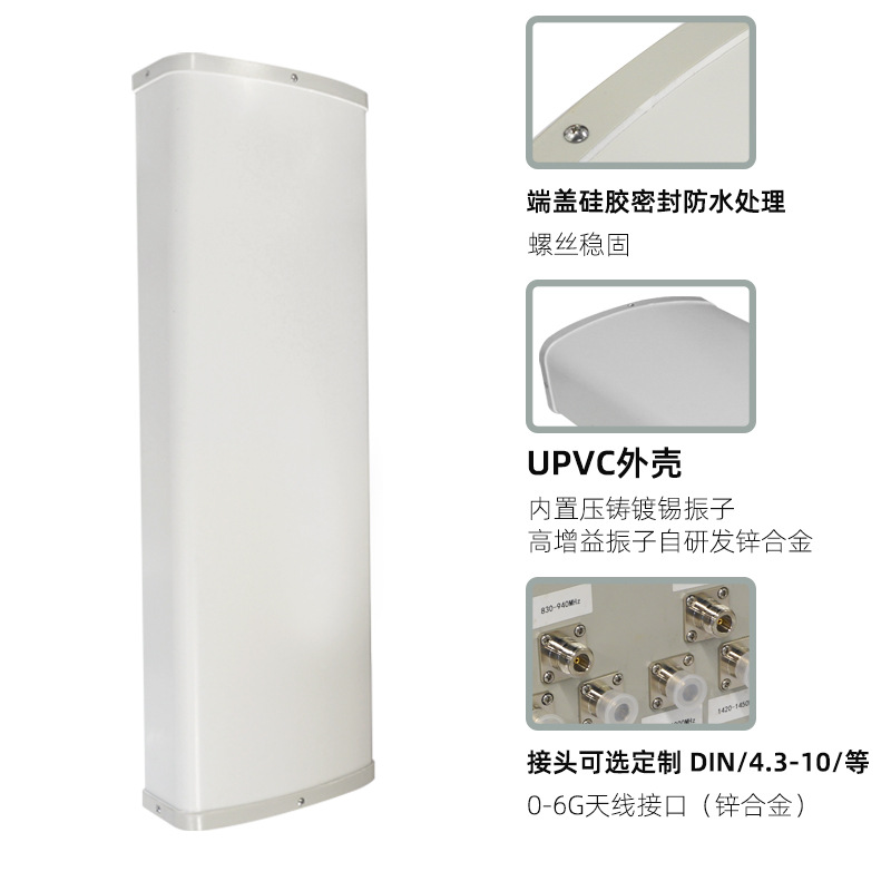Eight-port long plate-shaped directional antenna